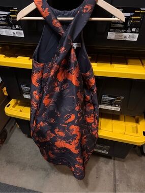 Trina Turk Navy and Orange Floral Mini Dress